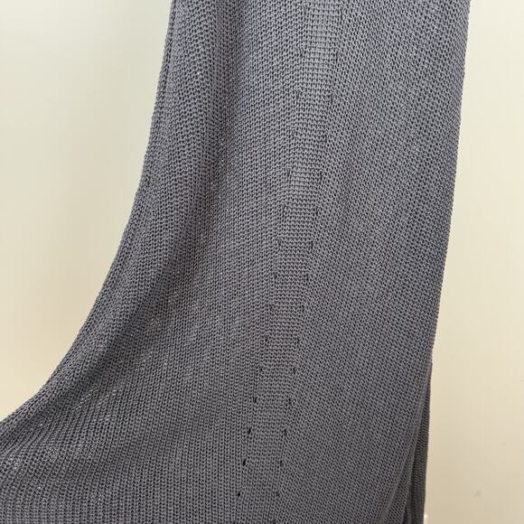Beulah Style Maxi Sweater Dress Large Gray Sleeveless Stretchy Form Fitting Boho - Picture 4 of 11